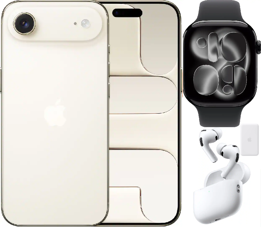 Bundle 1TB Apple iPhone Air New (Unlocked) Space Black | iPhone Air MagSafe Battery | | AirPods Pro 3 | Apple Watch Series 11 (GPS) 46mm Jet Black Aluminum Case with Black Sport Band - Image 4