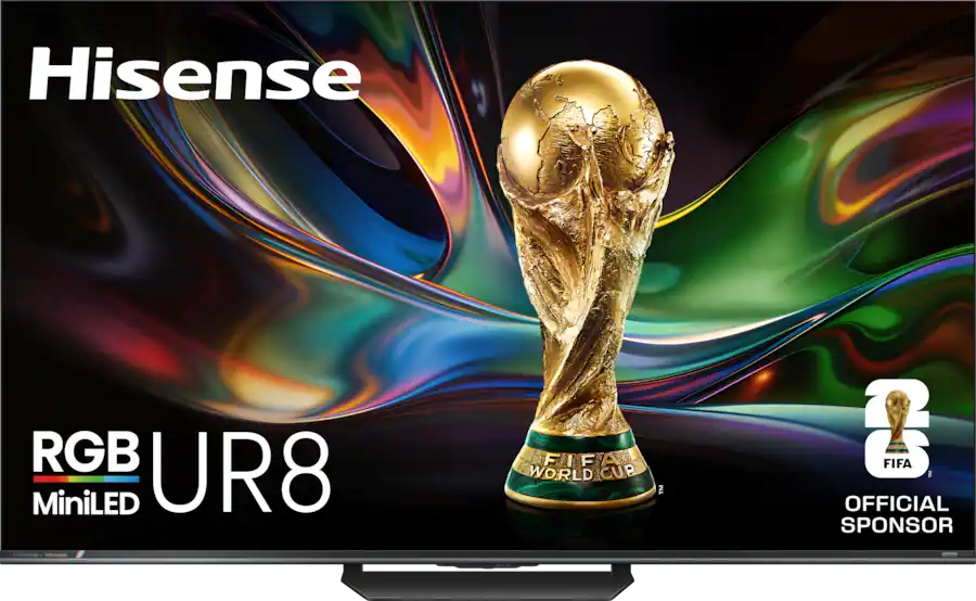 New (2026) Hisense 65-inch UR8 RGB MiniLED Series UHD 4K HDR Smart Google TV 65UR8SG